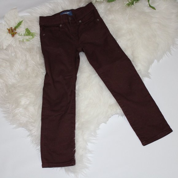 Old Navy Boys Brown Denim Pants- Size 6 Regular - Picture 1 of 6